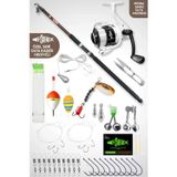 Fishack Deniz ve Göl Surf Olta Takımı Seti 350CM Kamış 60/120GR / 60'lık Makine (Kahve) - 35 Parça