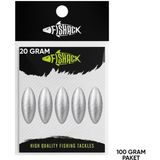 Fishack Gezer Olta Kurşunu - Kıstırma (Zeytin) Kurşun - 20 Gram - 100 gr Paket