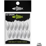 Fishack Gezer Olta Kurşunu - Kıstırma (Zeytin) Kurşun - 40 Gram - 1kg
