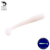Fishack Silikon Kurt Yem - 1,1g 55MM - Fishack Wormix - 1 Adet - Uv - Beyaz - Karides Kokulu