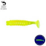 Fishack Silikon Kurt Yem - 1,5g 45mm - Fishack - 10 Adet - UV Silikon - Fluo Green - Karides Kokulu