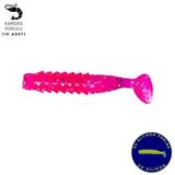 Fishack Silikon Kurt Yem - 1,5g 45mm - Fishack - 10 Adet - UV Silikon - Pembe - Karides Kokulu