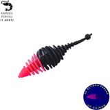Fishack Silikon Kurt Yem - 3g 65MM - Fishack Wormix - 1 Adet - Pembe/siyah - Karides Kokulu