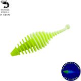 Fishack Silikon Kurt Yem - 3g 65MM - Fishack Wormix - 1 Adet - Yeşil/beyaz - Karides Kokulu