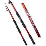 Fishack Teleskopik Olta Kamışı - Travel - 165CM 50/150 gr - Bordo - Çok Renkli