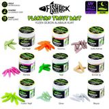 Fishack Yüzen Silikon Kurt - Glow Alabalık Yemi - 37mm - Peynir Kokulu Sütlü Kahve