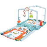 Fisher Price 3'ü 1 Arada Renkli Sevimli Kulube Jimnastik Merkezi 110 x 80 x 55 cm Eğlenceli Oyun HJK45