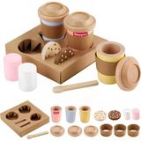 Fisher Price Ahşap Kahve Seti | 15 Parça Ahşap Oyun Seti, Bardaklar Ve Yiyecek Parçaları, 3 Yaş Ve Üzeri Okul Öncesi Çocuklar İçin Rol Yapma