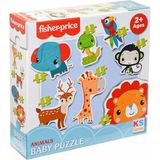 Fisher Price Baby Puzzle Animals - Renkli