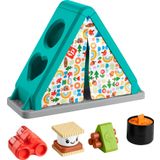 Fisher Price Bebek gelişimsel oyuncak S'More şekiller kamp çadır blok sıralama etkinliği bebekler için yaş 6+ ay