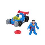 Fisher-Price Imaginext Dc Super Friends Araçlar Supermobile JFJ69 | 7,5 cm Süpermen Aksiyon Figürü Oyuncak Araba, Atıcı ve 2 Disk Dahil Aksesuar Seti JFJ69 - (DipCamo)Charcoal-White