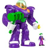 Fisher-Price Imaginext Dc Super Friends Joker'in Çekiçli Mekanik Robotu, Fırlatıcı ve Aksiyon Figürü Gibi Aksesuarlarla JDL06