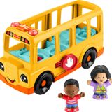 Fisher Price Küçük İnsanlar Yürümeye Başlayan Oyuncak Okul Otobüsü Müzikal Push-Along Araç 2 Figürlü Pretend Play Yaş 1+ Yıl