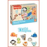 FISHER PRICE Mıknatıslı Hayvanlar Buzdolabı Ve Metal Yüzeylere Yapışan Magnet Puzzle 13 Parça