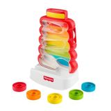 Fisher-Price Renkli Halka Kulesi, 9 aylık ve daha büyük bebekler ile yürüme çağındaki çocuklar için gelişime yardımcı oyuncak, JLB81