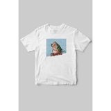 Fishing Balıkçıklık, Deniz Balık Avcılığı Regular Fit %100 Pamuk Bisiklet Yaka Hunter T-Shirt - Beyaz