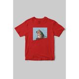 Fishing Balıkçıklık, Deniz Balık Avcılığı Regular Fit %100 Pamuk Bisiklet Yaka Hunter T-Shirt - Kırmızı - 3XL