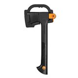 Fiskars Evrensel Balta, Sağlam, Taşıma çantası ile, Yapışmaz kaplama, Çelik bıçak/Cam elyaf takviyeli plastik sap, Siyah, A6, Uzunluk: 39 cm, 652 g, 1052046