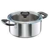 Fiskars Gryte Kapaklı, 3 Litre, Çap 22,5 Cm, Güveç Tenceresi, Tüm Ocaklar İçin Uygundur, Geri Dönüştürülmüş Paslanmaz Çelik, Fonksiyone