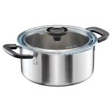 Fiskars Gryte kapaklı, 3 litre, çap 22,5 cm, güveç tenceresi, tüm ocaklar için uygundur, geri dönüştürülmüş paslanmaz çelik, fonksiyonel şekil, 1072316