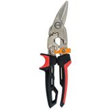 Fiskars PowerGear, teneke makas, sol kesim,%40'a kadar daha fazla güç, uzunluk 24,7 cm, ısıl işlem görmüş çelik/plastik, siyah/kırmızı/turuncu, PowerGear, 1027209