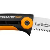 Fiskars Xtract, SW72, 1000612 ahşap çıtalar ve plakalar için el testeresi, ince dişler, testere bıçağı uzunluğu 16 cm, çekilebilir, paslanmaz çelik testere bıçağı / plastik sap, siyah/turuncu, Xtract, SW72, 1000612