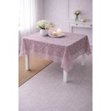 Fiskos Desen İnce Dantel Masa Örtüsü 150x150 cm Lila