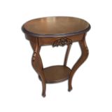 Fiskos Sehpa Oyma Model Parlak Kaplama MDF tabla Kayın ayak Parlak Ceviz 13711