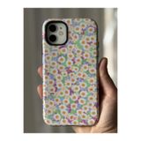 FİŞNEİLETİŞİM iPhone 11 ile Uyumlu Çiçek Desenli Burga Kılıf, Sarı