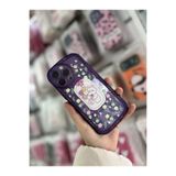 FİŞNEİLETİŞİM iPhone 13 Pro Max ile Uyumlu Mor Sevimli Tavşan Desenli Silikon Kılıf