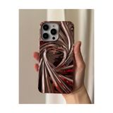 FİŞNEİLETİŞİM iPhone 14 Pro Max ile Uyumlu, Metalik Rose Gold, Kabartma Kalp Detaylı, Ayna Görünümlü Silikon Kılıf