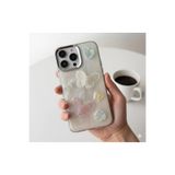 FİŞNEİLETİŞİM iPhone 14 ProMax ile Uyumlu, 3D Renkli Kelebek Desenli Kılıf, Beyaz Krem, Çok Renkli