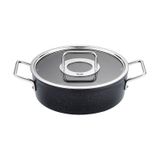Fissler Adamant Sığ Cam Kapaklı Pilav Tenceresi 24cm Siyah