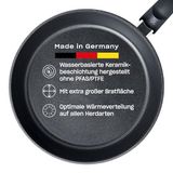 Fissler Ceratal Comfort Orbit Siyah Alüminyum Kızartma Tavası Seramik Kaplı Çap 28 cm Seramik Yapışmaz İndüksiyon