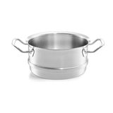 Fissler Orijinal profesyonel koleksiyon / paslanmaz çelik buhar ünitesi (çap 20 cm) tencere seti, indüksiyonlu buharlı pişirici delikli - indüksiyon