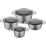 Fissler Phi Collection Cam Kapak Gri Çelik 8 Parça Tencere Seti - Standart