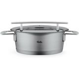Fissler Phi Collection Kızartma Tavası (20 Cm, 2,3 L), Cam Kapaklı, Paslanmaz Çelik, Indüksiyonlu Ocak