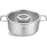 Fissler Pure Collection 24 cm Cam Kapak Kısa Tencere