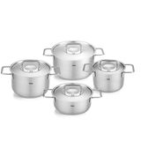 Fissler Pure Collection 8 Parça Metal Kapaklı Çelik Tencere Seti