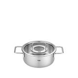 Fissler Pure Collection Cam Kapak Kısa Çelik Tencere 24 Cm