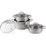 Fissler San Francisco 6 Parã§a Tencere Seti - Kalın Tabanlı, Indüksiyon Uyumlu, Bulaşık Makinesi Güv - Gümüş