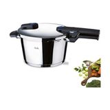 Fissler Vitaquick Düdüklü Tencere 10 Litre Paslanmaz Çelik Tekli Kullanım İçin - Siyah