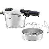 Fissler Vitaquick Düdüklü Tencere 4,5 lt Paslanmaz Çelik Tekli Hacim Gri Renk