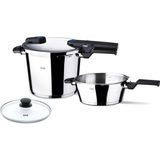 Fissler Vitaquick Düdüklü Tencere Seti 4,5 - 6 lt Paslanmaz Çelik İndüksiyon Uyumlu Mavi - 4,5 - 6 L Set