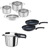 Fissler Vitaquick Edition 6 Litre Düdüklü Tencere + Pure Collection Tencere ve Tava Seti - Ahşap - 1,8 L