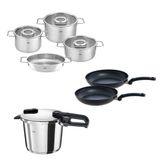 Fissler Vitaquick Edition 6 Litre Düdüklü Tencere + Pure Collection Tencere ve Tava Seti