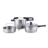 Fissler Vitaquick Edition 640-300-11-090 Düdüklü Tencere 4,5 +2,5 L + Buhar Aparatı + Cam Kapak