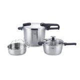 Fissler Vitaquick Edition 640-300-13-090 Düdüklü Tencere Seti 6 + 3,5 L + Cam Kapak + Buharda Pişirme Aparatı