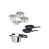 Fissler Vitaquick Edition Çelik 4,5 Lt Düdüklü Tencere + Pure Collection Tencere Ve Tava Seti