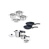 Fissler Vitaquick Edition Çelik 6+3,5 Litre Düdüklü Tencere + Pure Collection Tencere Ve Tava Seti